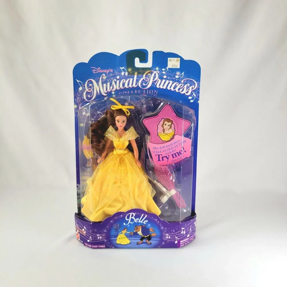 Vintage Disney Musical Princess Belle Doll Beauty & The Beast 1994 Mattel - Read